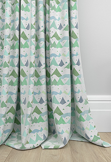 Cloudy Peaks, Mint - Made to Measure Curtains